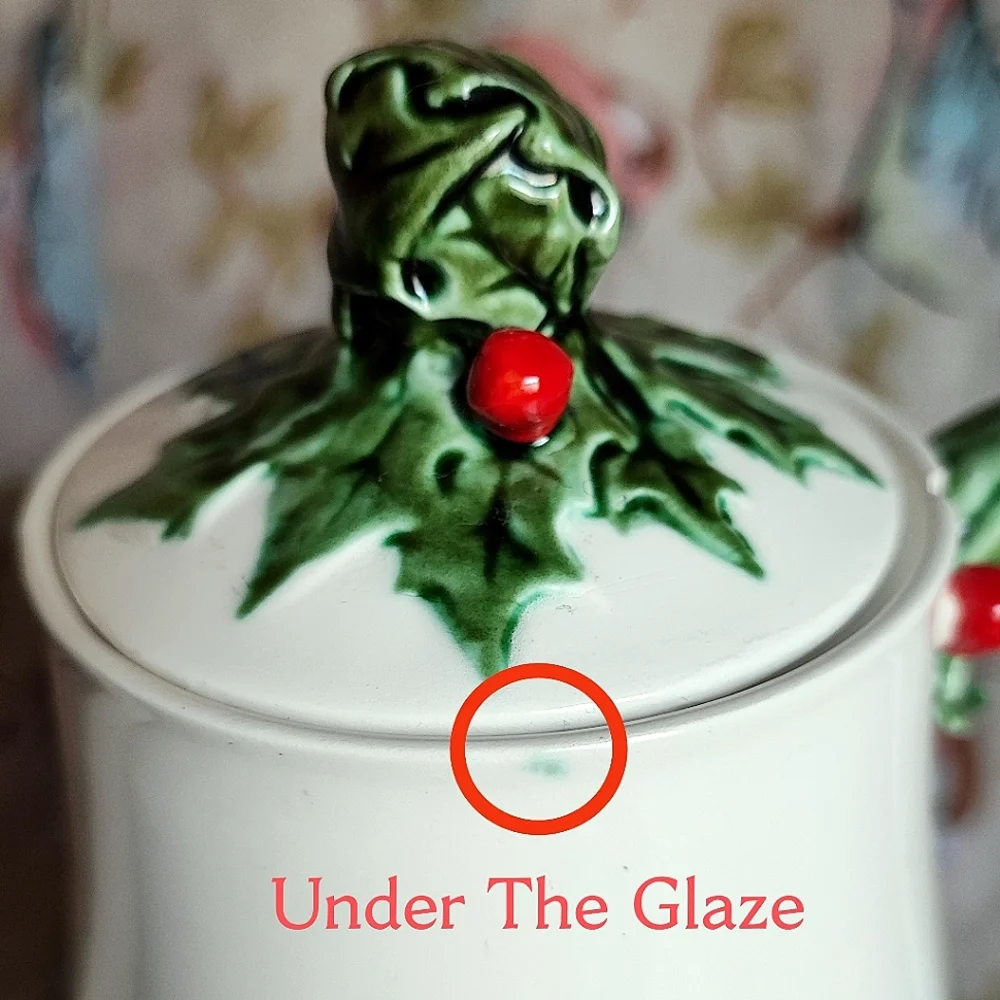 Teapot Christmas Rose By Lefton Vintage Coffee Pot Server Carafe Holiday FLAWS - Picture 7 of 14